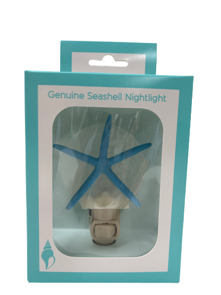 Blue dyed starfish night light