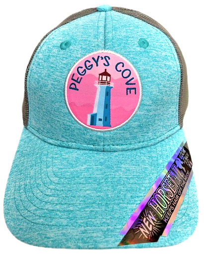 Hat - Heather Circled Lighthouse - Teal/Grey - PC