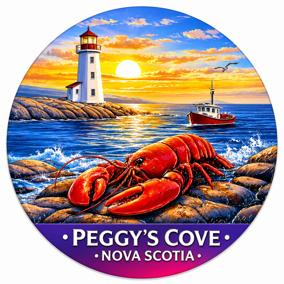 3D Ceramic Peggy's Cove Coaster