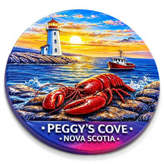 3D Ceramic Peggy's Cove Coaster