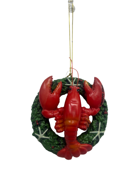 Lobster Christmas Wreath Ornament