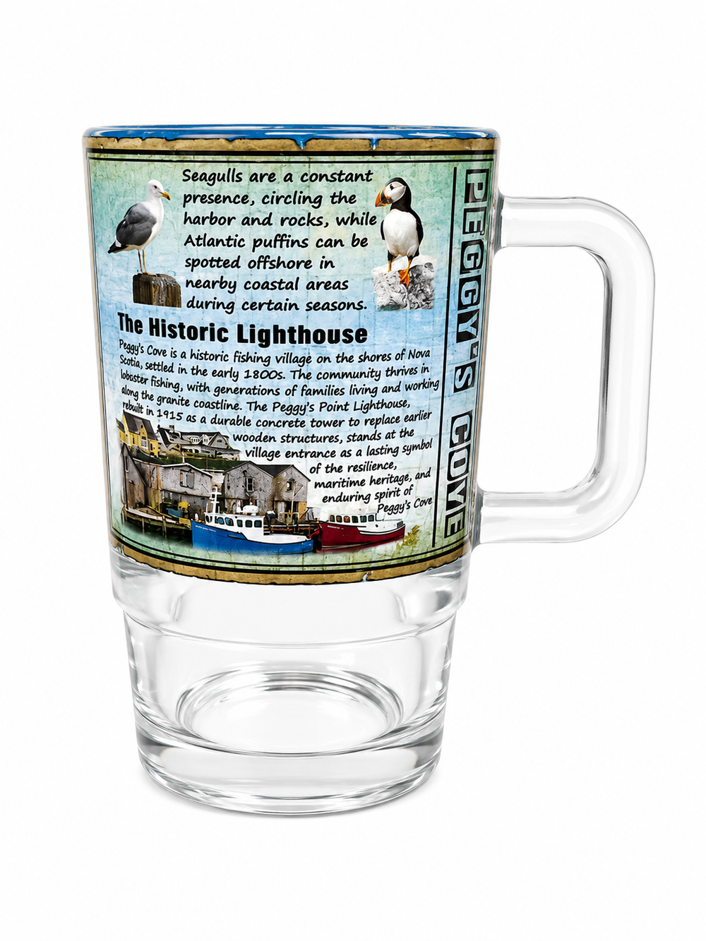 Mini Mug Shot Glass -Peggy's Cove Information