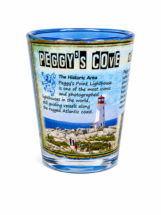 Peggy's Cove Informational Shot Glass