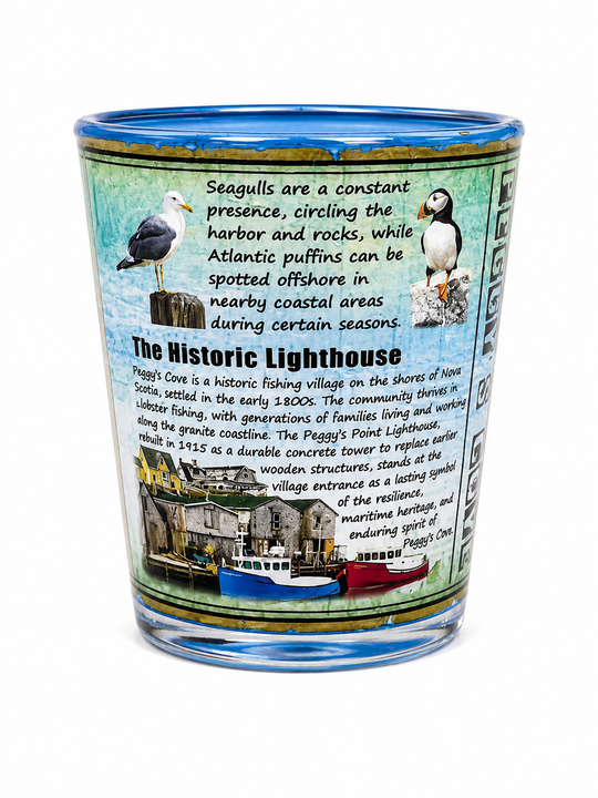 Peggy's Cove Informational Shot Glass