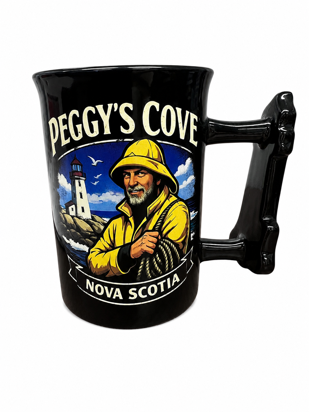 Sou'wester Fishermen Mug w. Lighthouse Handle