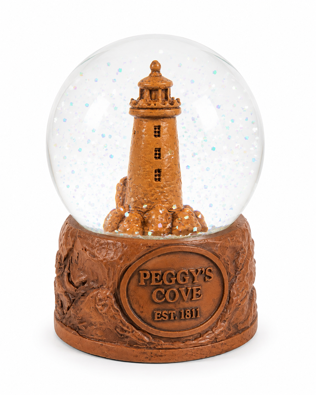 Peggy's Cove Lighthouse Copper Snow Globe - Mini