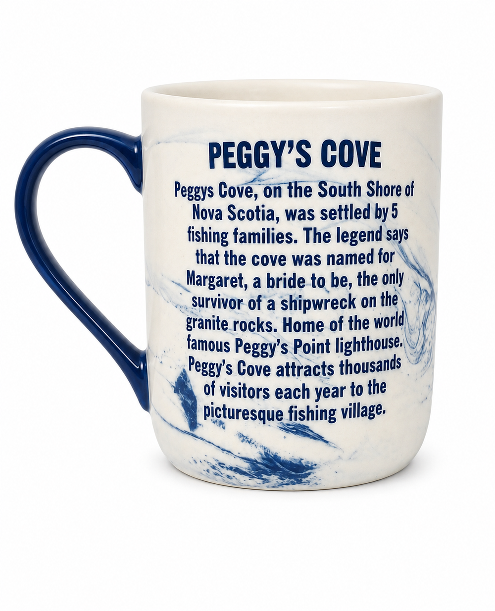 Marble Peggy's Cove History Mug