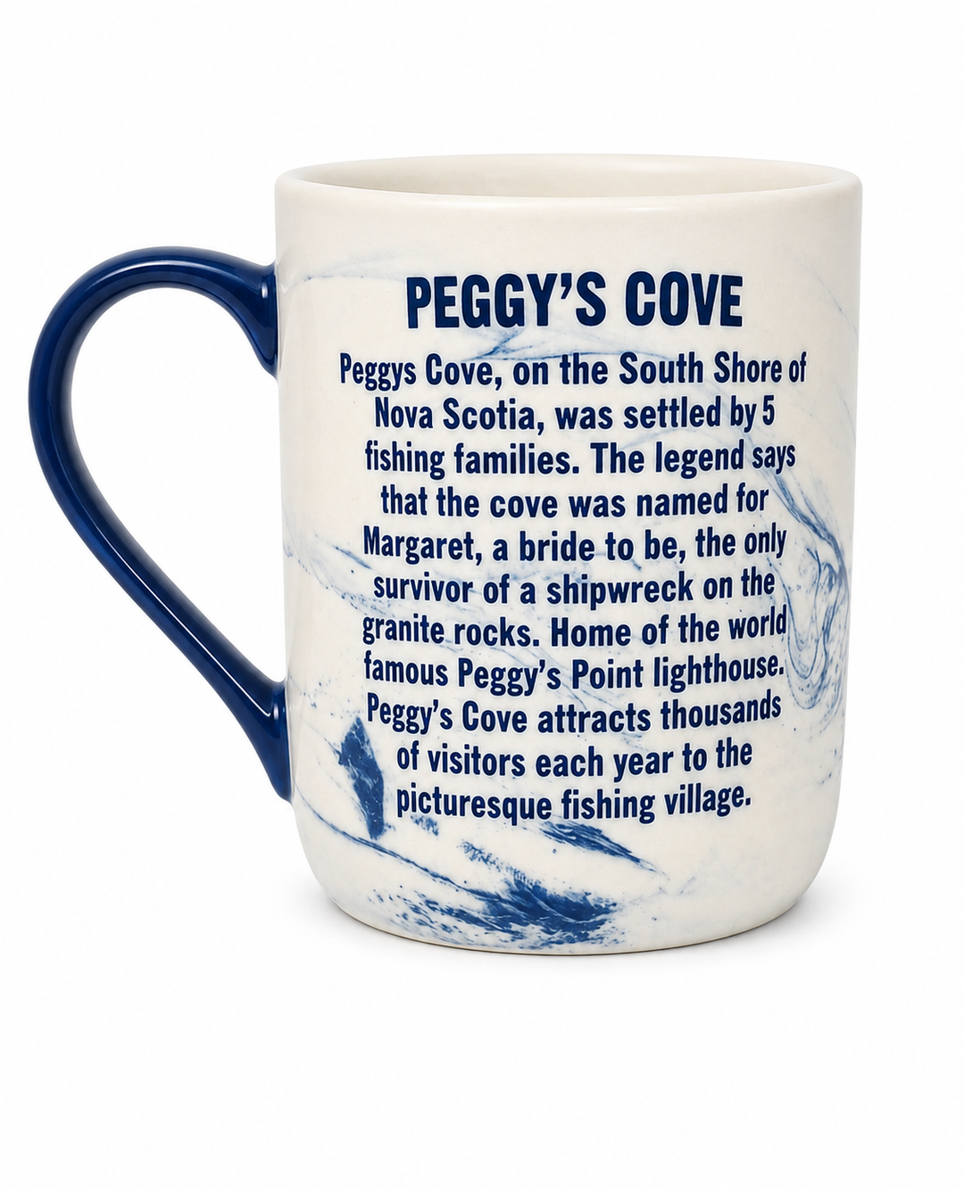 Marble Peggy's Cove History Mug