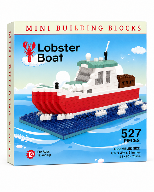 Mini Building Blocks - 527pc Lobster Boat