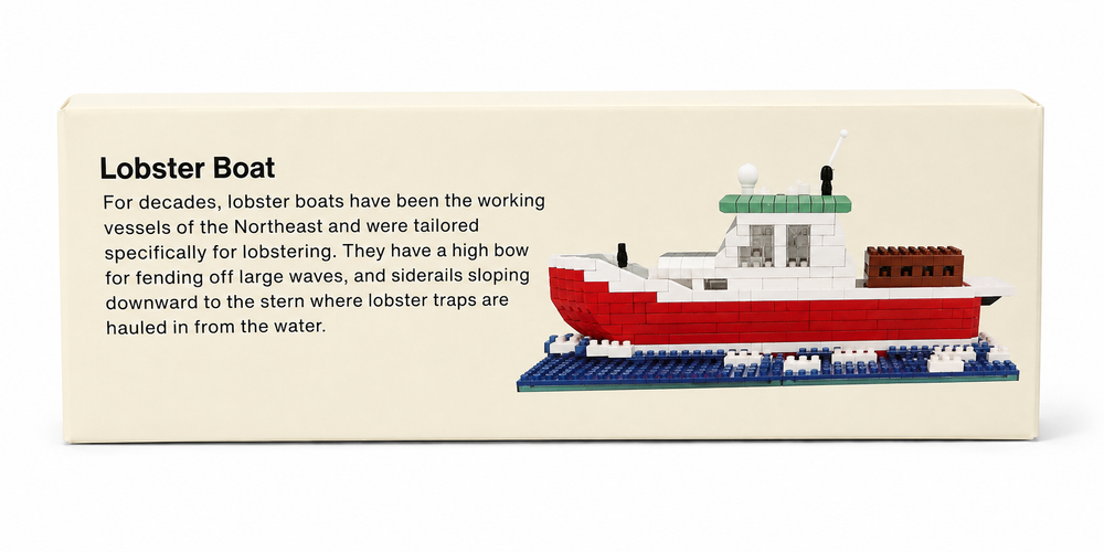 Mini Building Blocks - 527pc Lobster Boat
