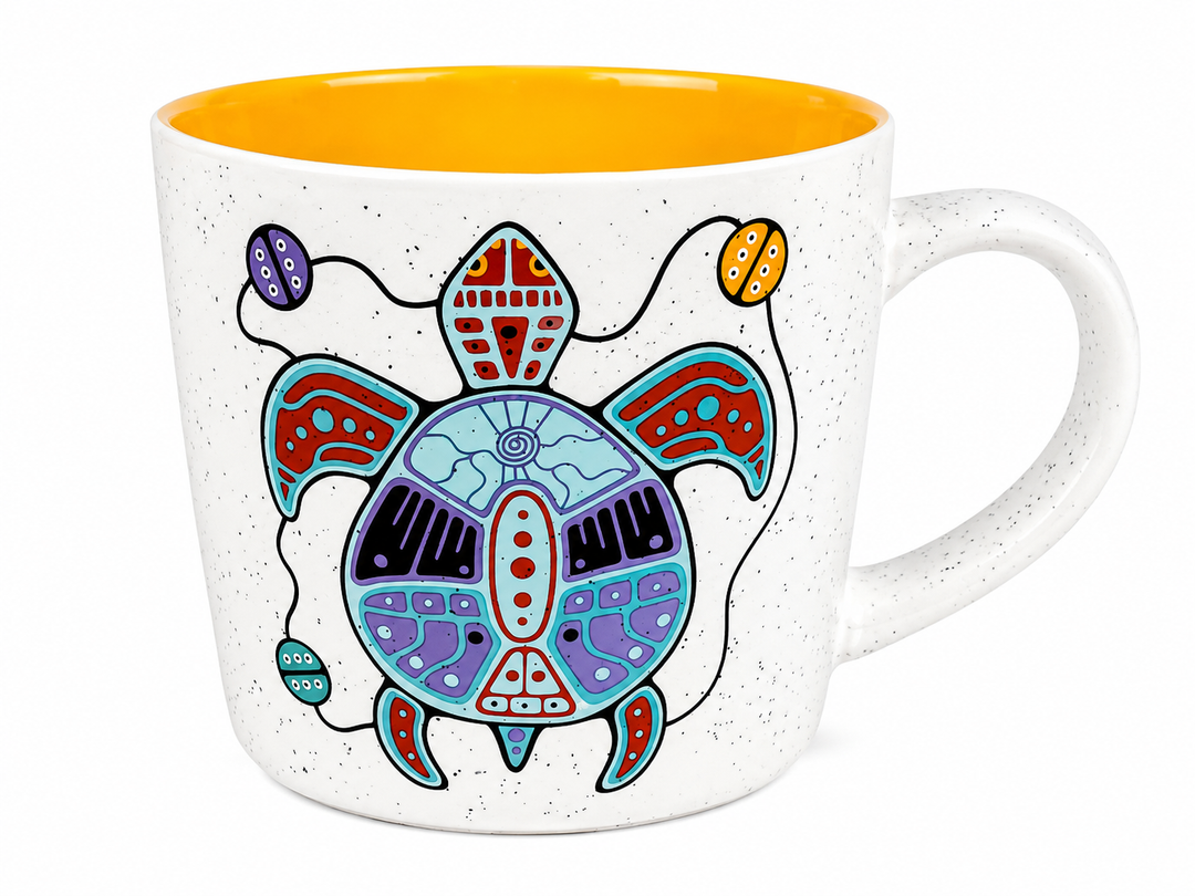 Authentic Indigenous Art- Turtle Ceramic Mug