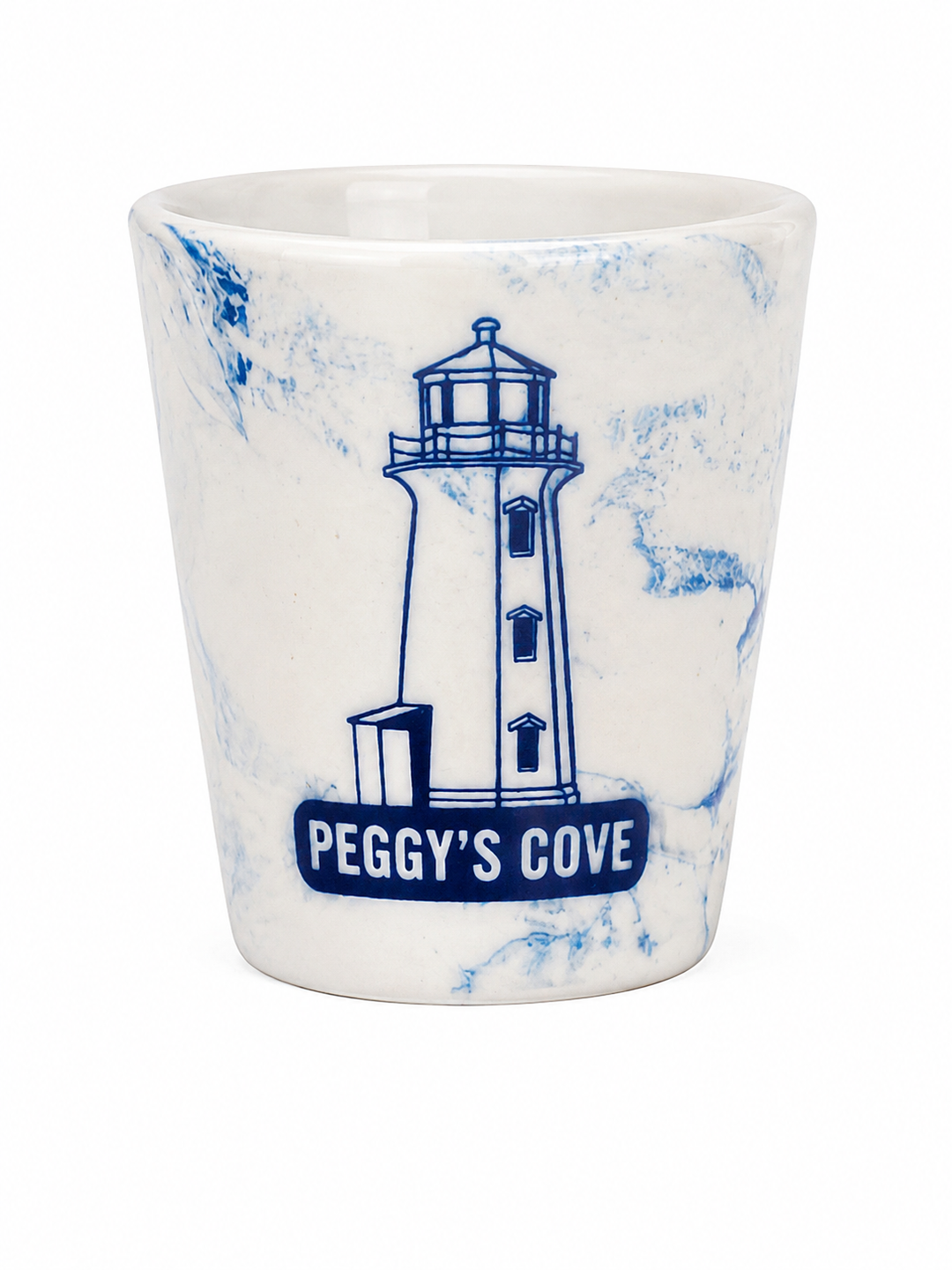 Peggy's Cove Marble Shot Glass w. Legend