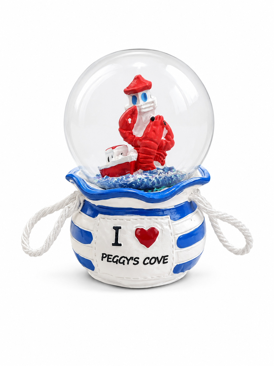 Mini Snow Globe - Lobster & Lighthouse