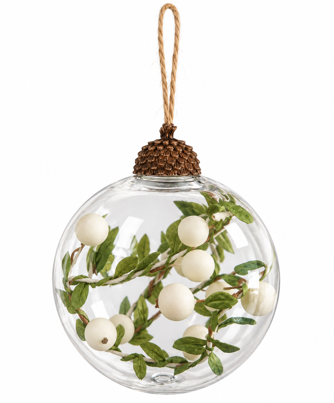 Snowberry Pinecone Hanging Ornament