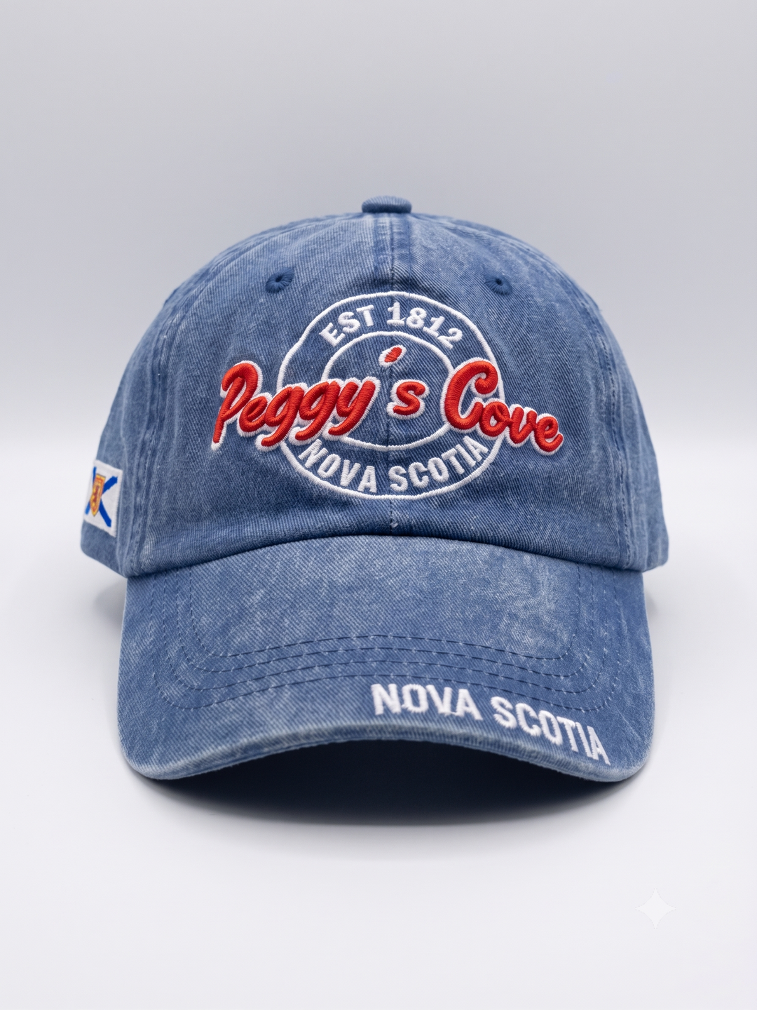 Peggy's Cove NS Embroidered Denim Wash Hat