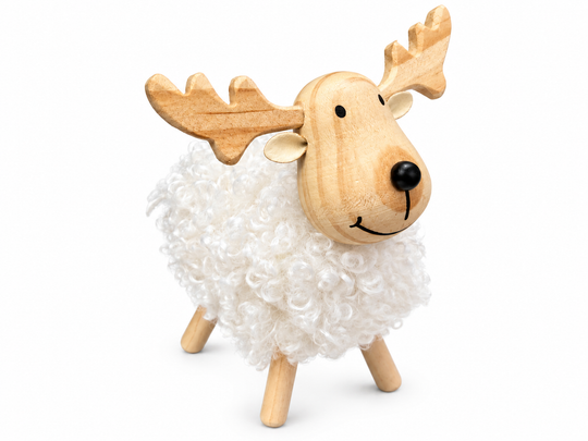 Fluffy Wood Reindeer