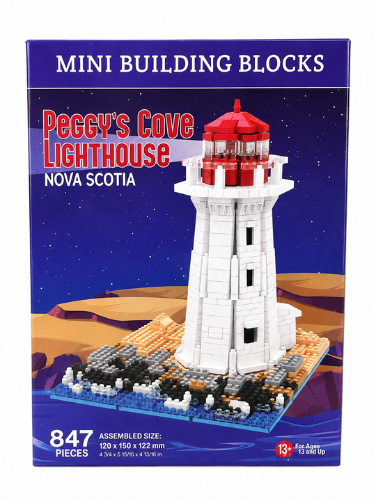 Mini Building Blocks - 847pc Peggy's Cove Lighthouse