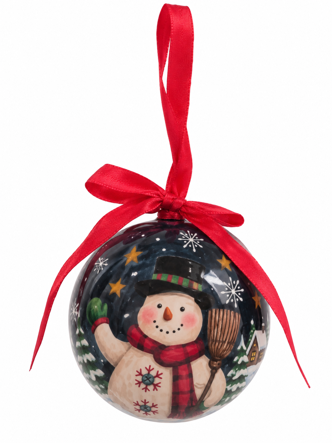 Snowman Ribbon Ornament