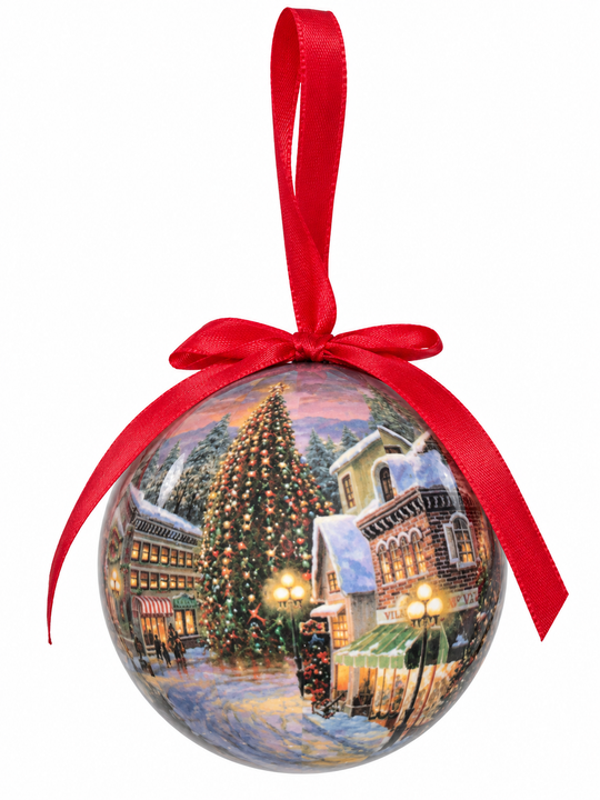 Christmas Village Ribbon Ornament
