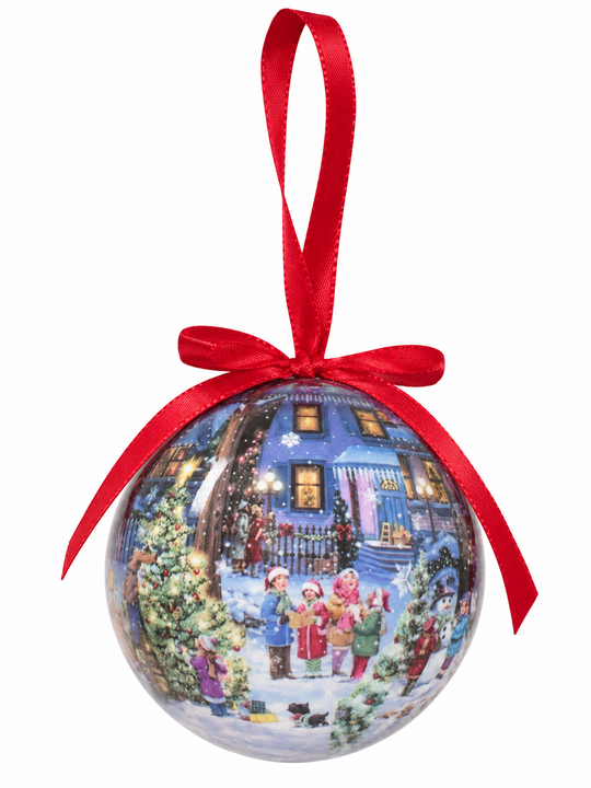 Christmas Village Ribbon Ornament