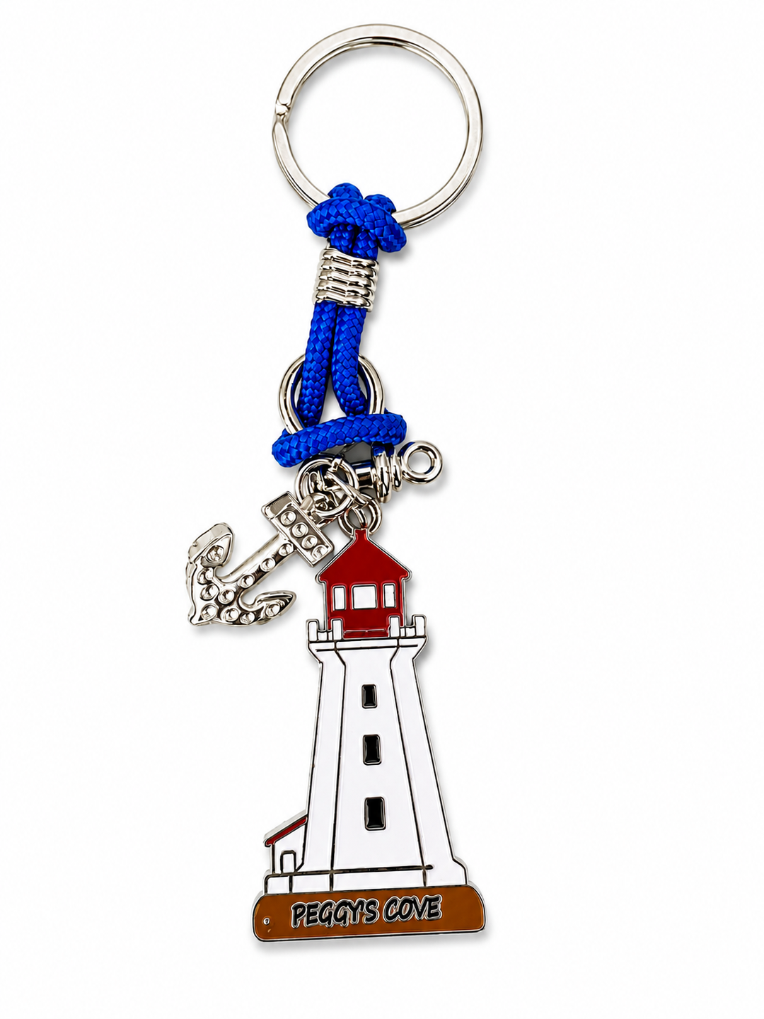 Keychain- Peggy's Cove Lighthouse & Anchor
