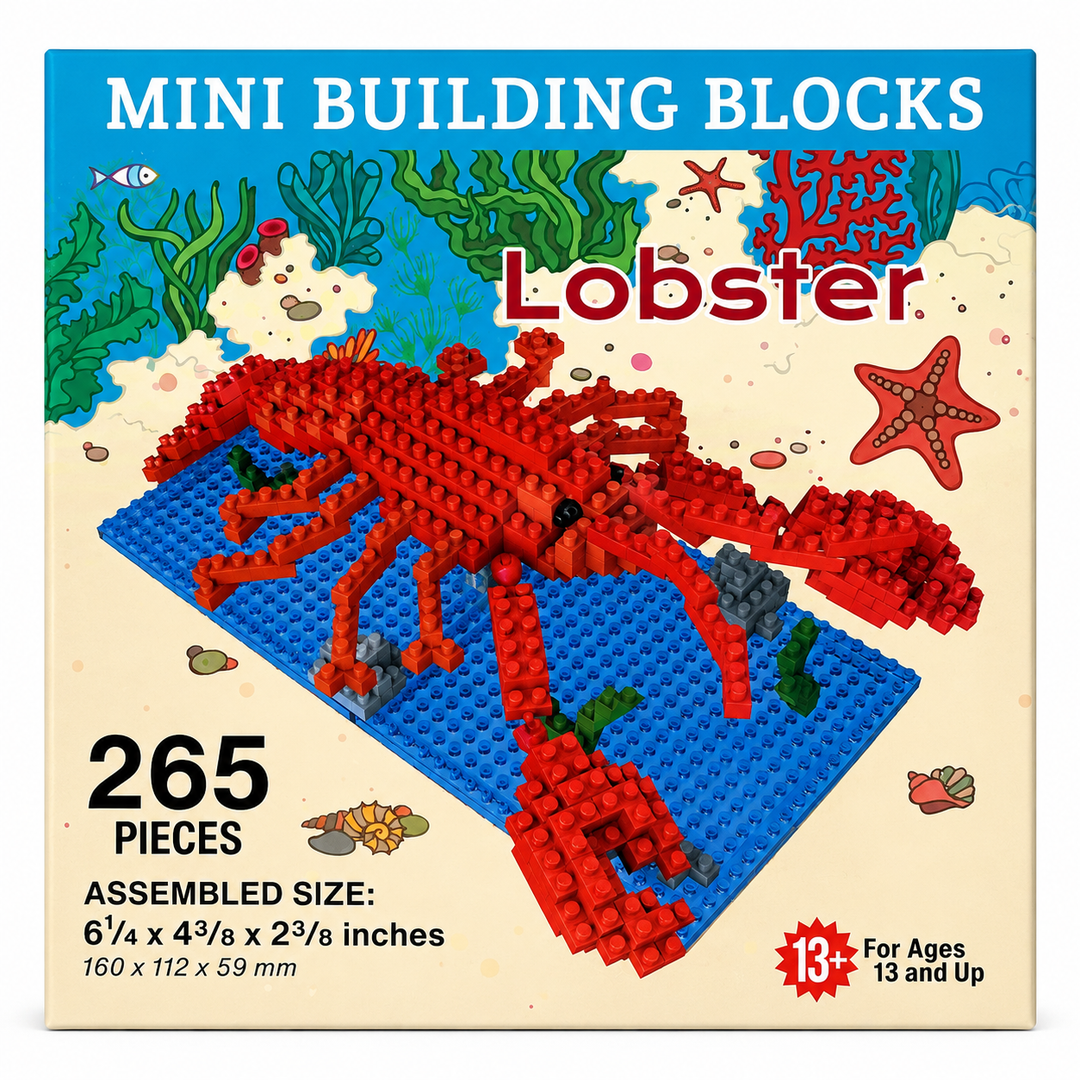 Mini Building Blocks- 265pc Lobster