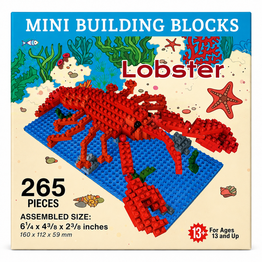 Mini Building Blocks- 265pc Lobster