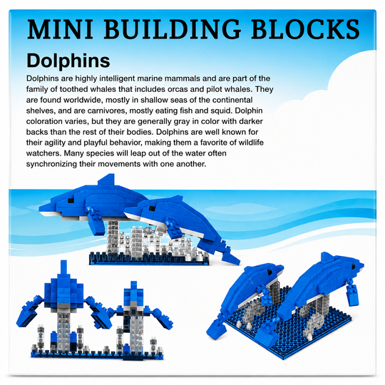 Mini Building Blocks- 241pc Dolphin