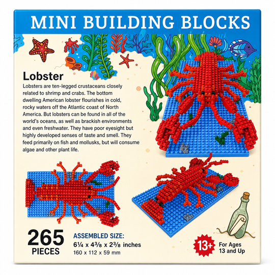 Mini Building Blocks- 265pc Lobster