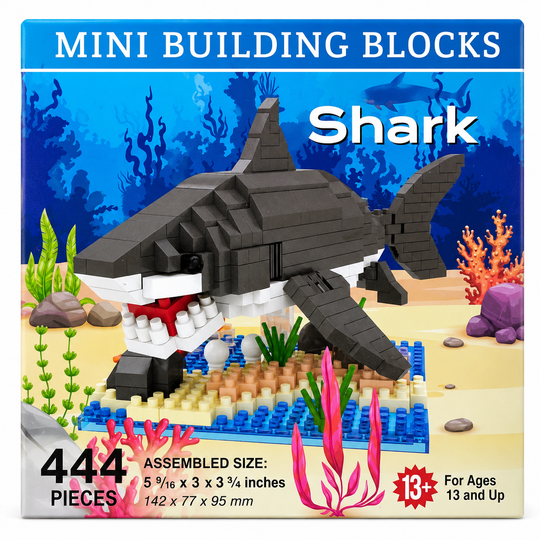 Mini Building Blocks-444pc Shark