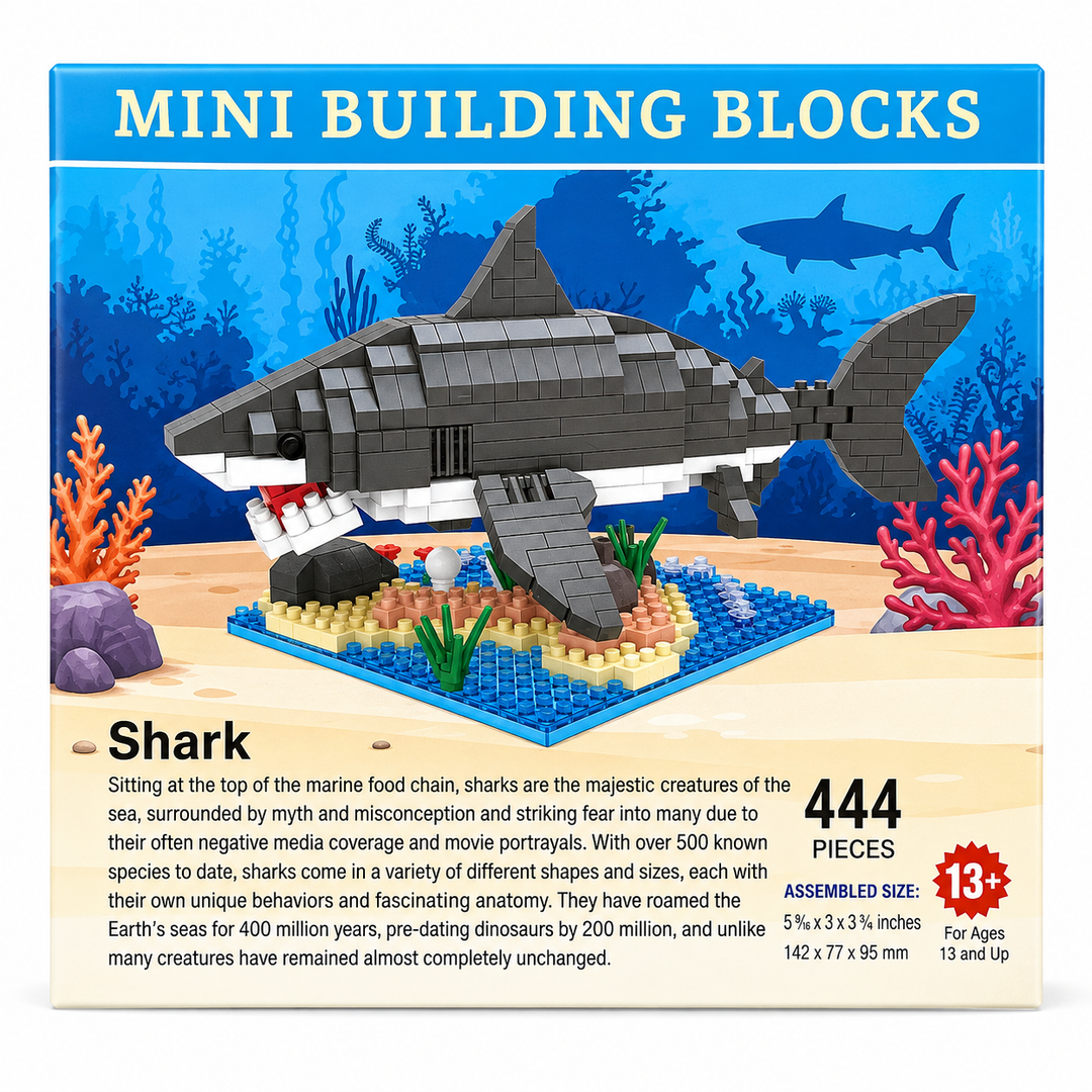 Mini Building Blocks-444pc Shark