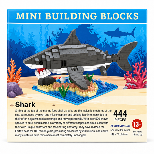 Mini Building Blocks-444pc Shark