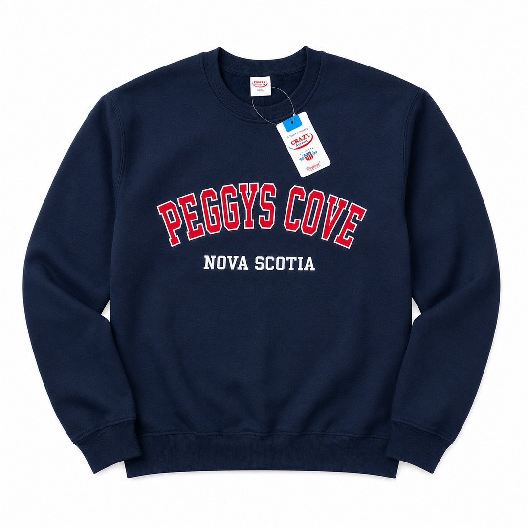 Adult Crewneck with Peggy's Cove NS Embroidery