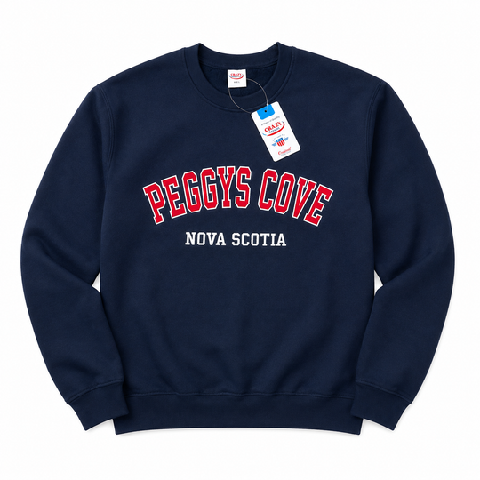 Adult Crewneck with Peggy's Cove NS Embroidery