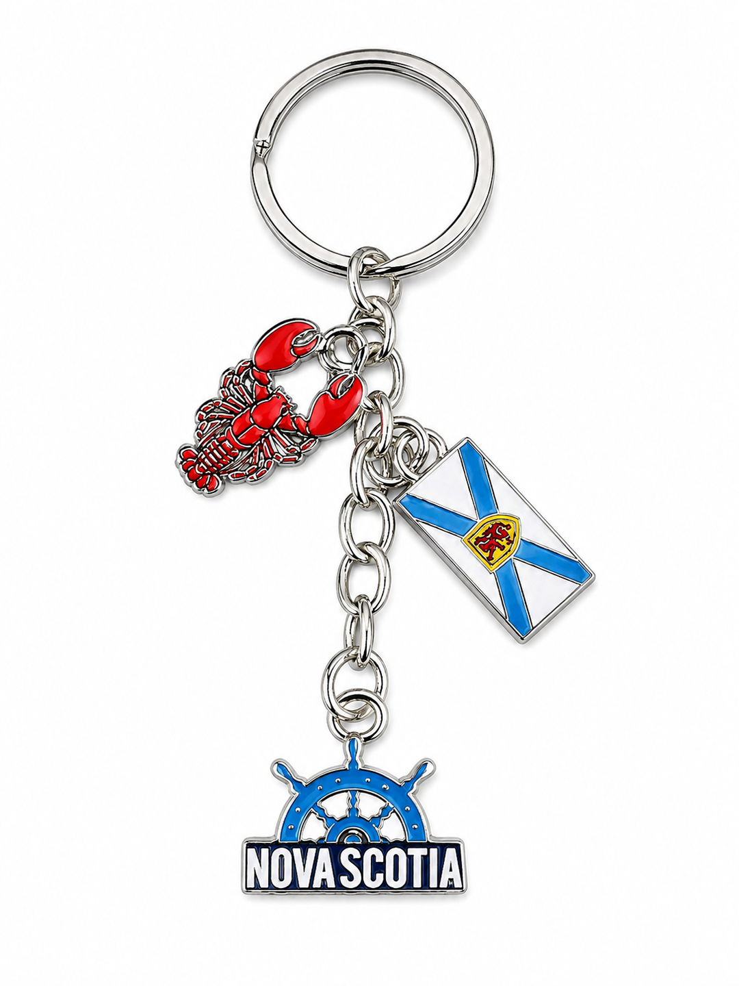 Key Chain - NS Flag, Anchor & Lobster