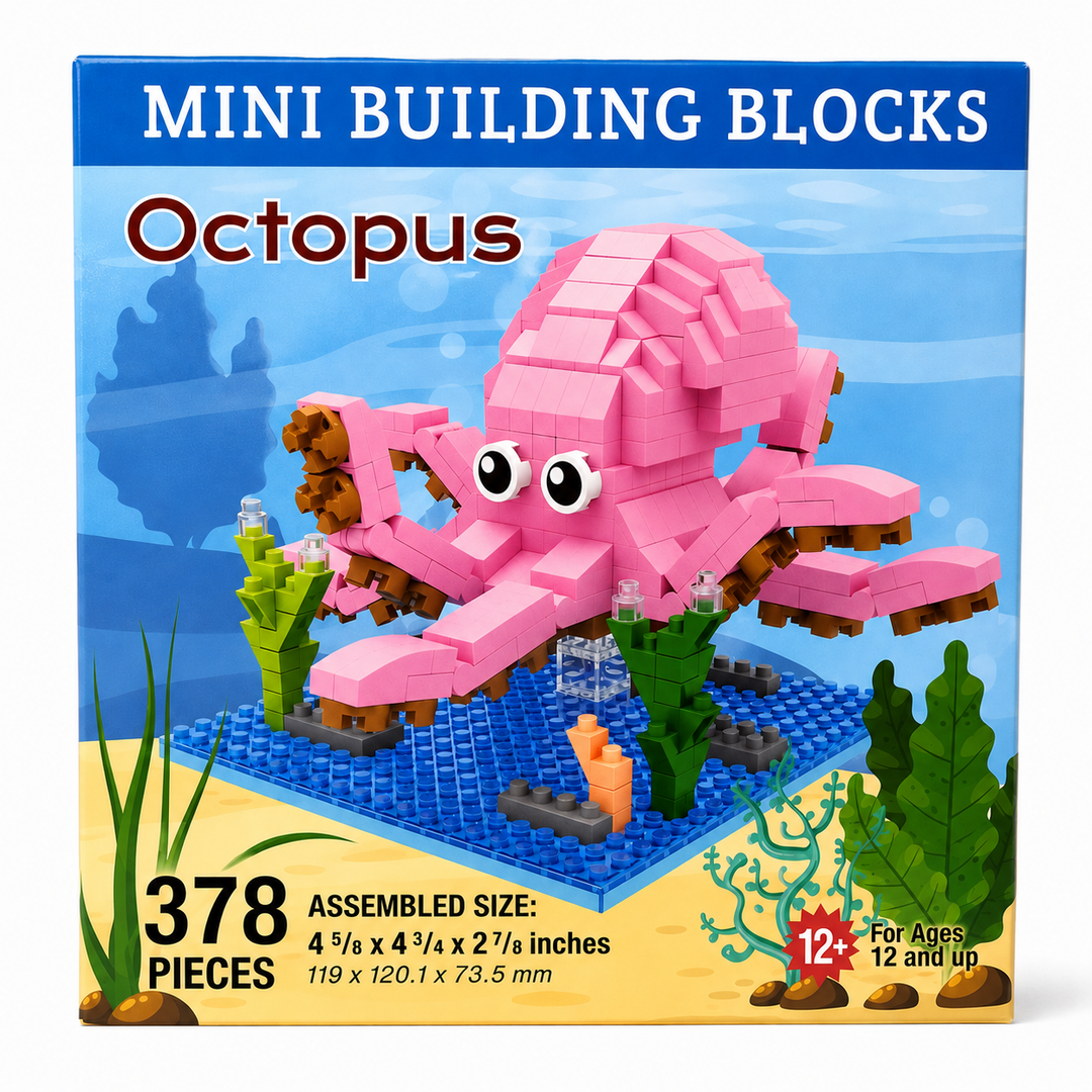 Mini Building Blocks - 378pc Octopus
