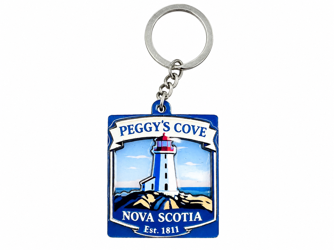 Wooden Peggy's Cove Keychains