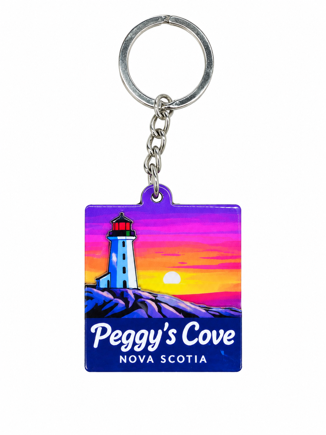 Wooden Peggy's Cove Keychains