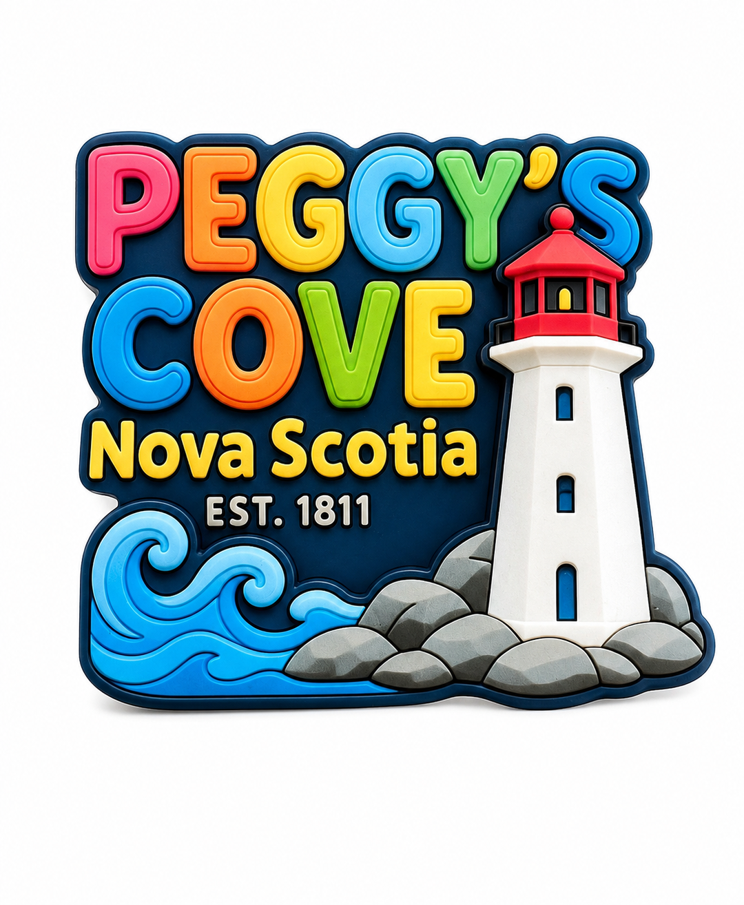 Wooden Magnet - Peggy's Cove NS Lighthouse