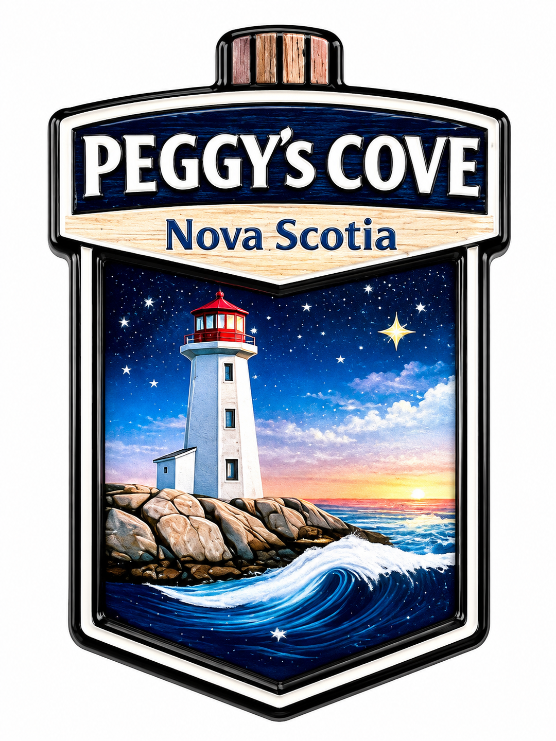 Wooden Magnets - Peggy's Cove Directional Signs