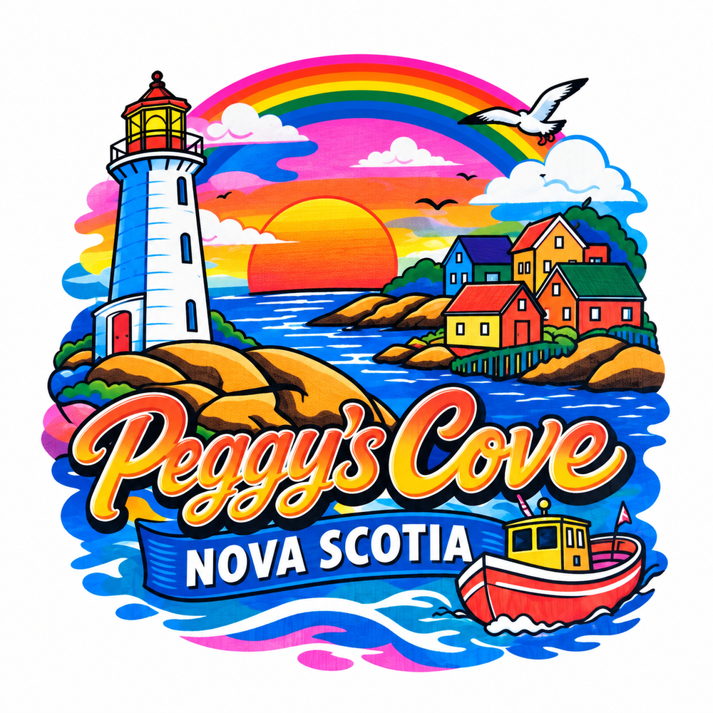Rainbow Peggy's Cove T-shirt - Youth