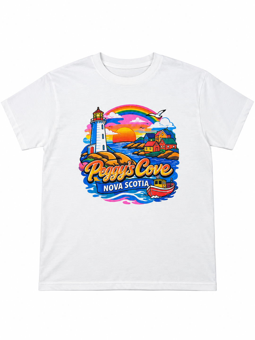 Rainbow Peggy's Cove T-shirt - Youth