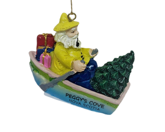 Santa with Sou'wester In Dory Christmas Ornament