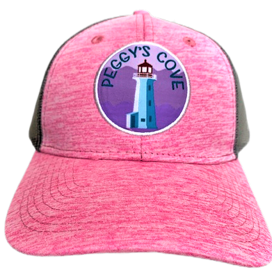 Hat - Heather Circled Lighthouse  - Pink/Grey - PC