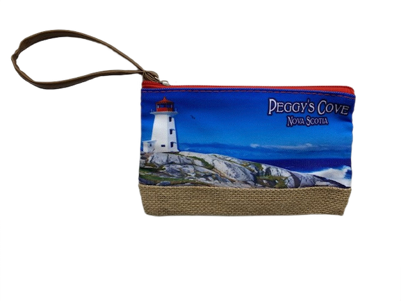 Peggy's Cove Lighthouse Wristlet w/Leather Strap